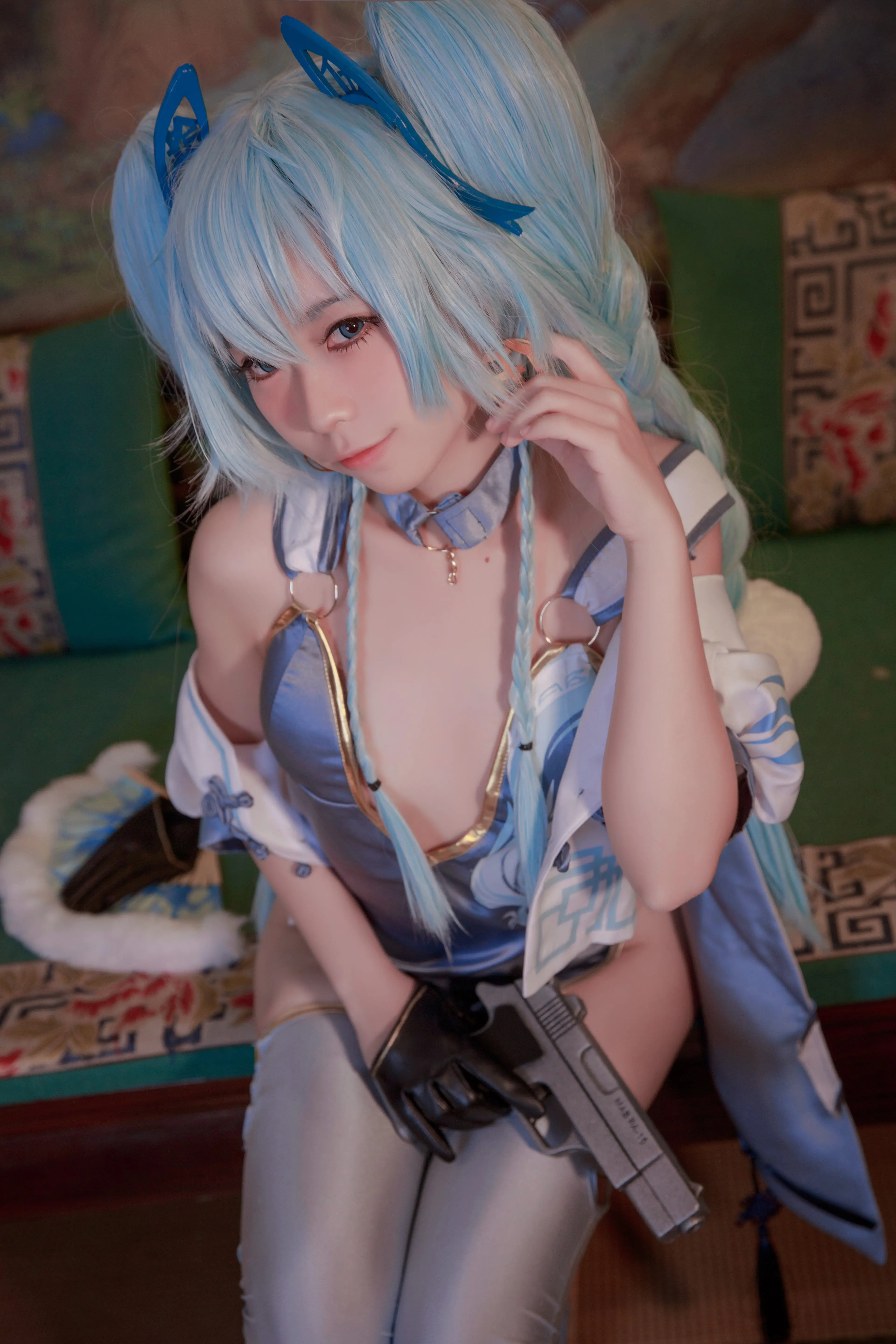 G44不会受伤 - 翠雀媚旗袍 [20P69M]
