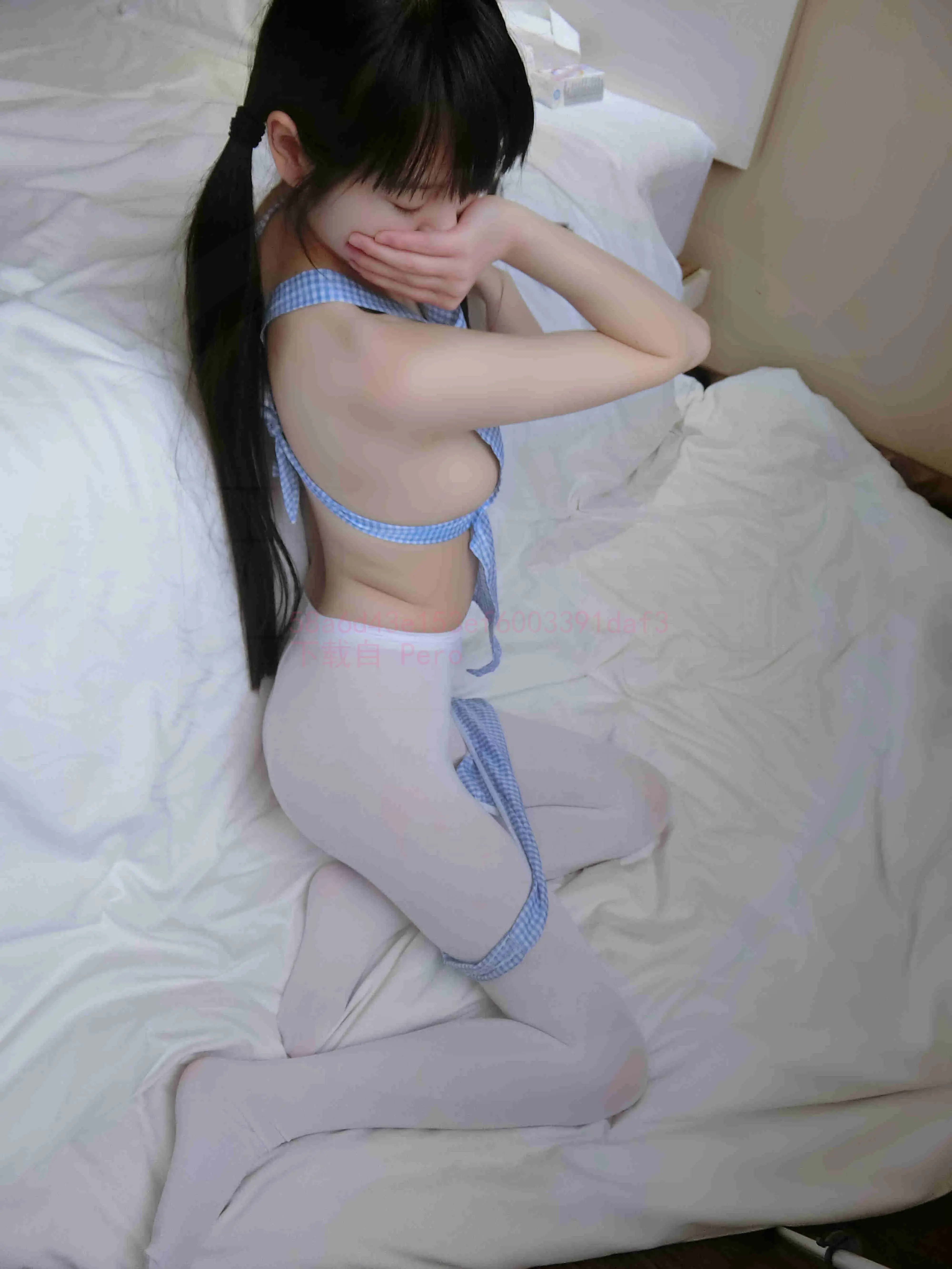 西尔酱 - 蓝白围裙 [45P208M]