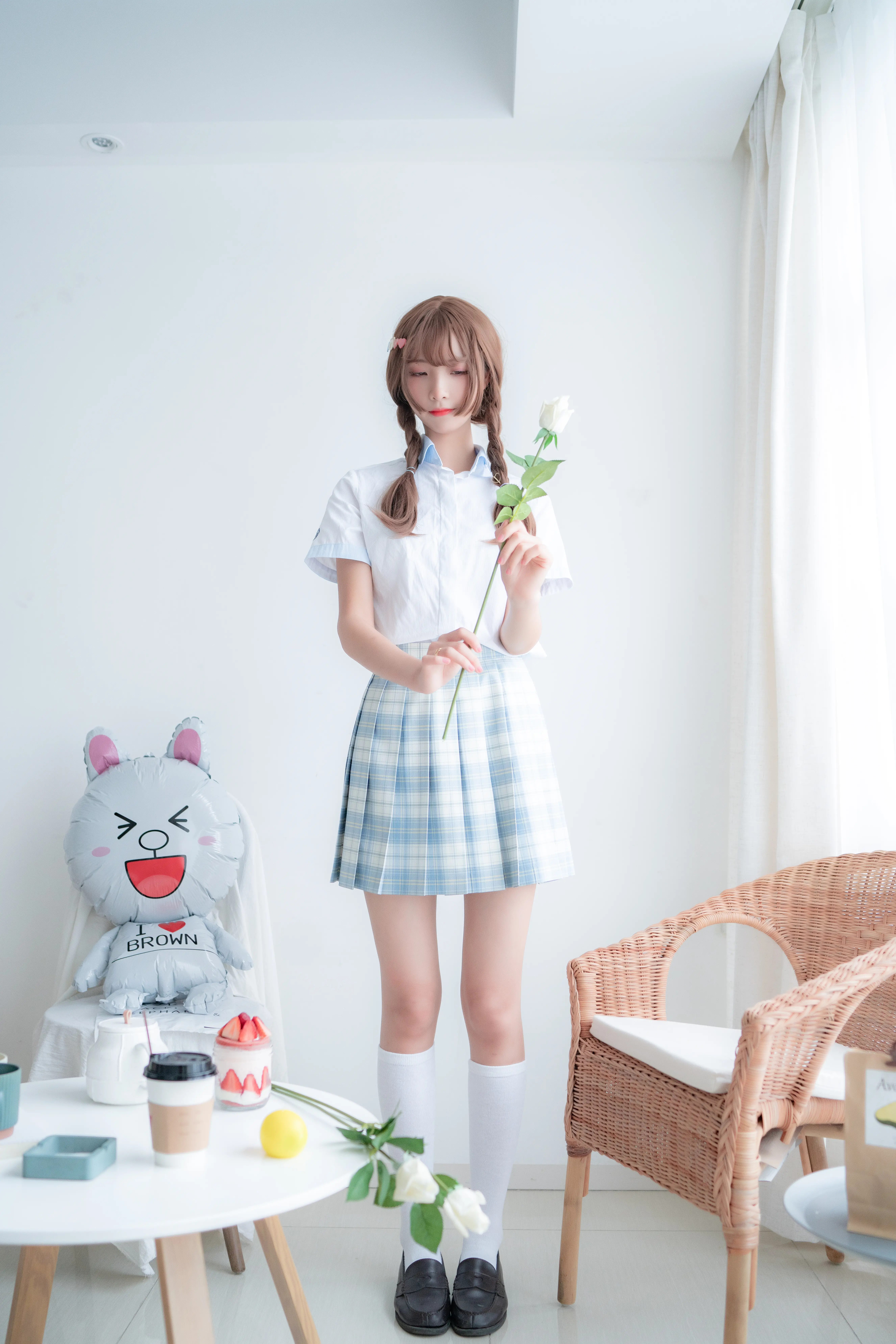 西瓜少女 - 民宿私房淡蓝JK [46P453MB]